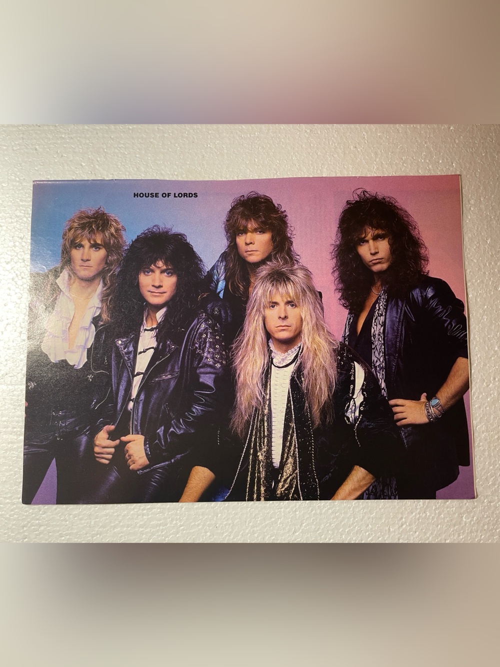 House of Lords Band Pinup -Pink & Purple Gradient